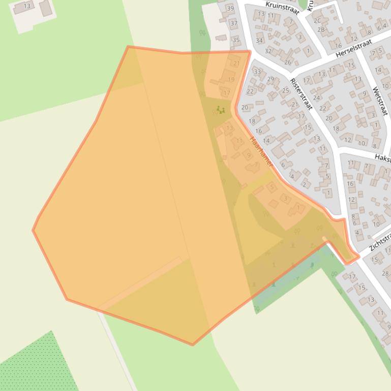 Kaart van postcodegebied 5446VA.