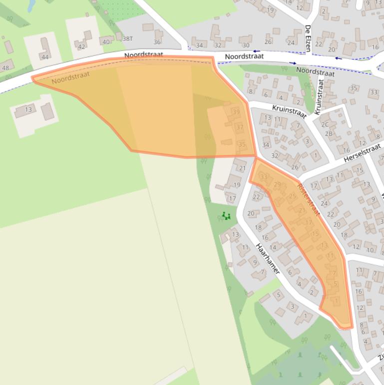 Kaart van postcodegebied 5446VC.