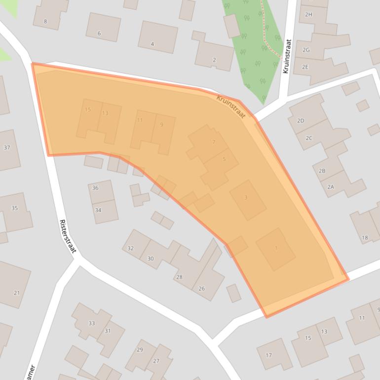Kaart van postcodegebied 5446VE.