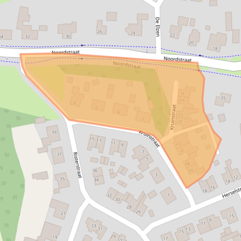 Kaart van postcodegebied 5446VG.