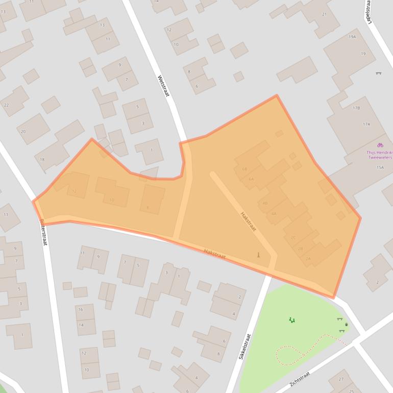 Kaart van postcodegebied 5446VN.