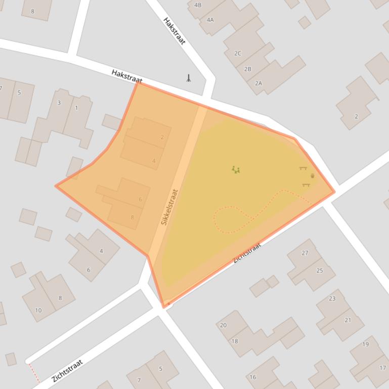 Kaart van postcodegebied 5446VP.