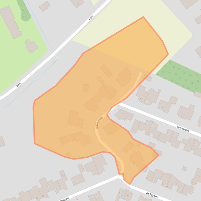 Kaart van postcodegebied 5446WC.