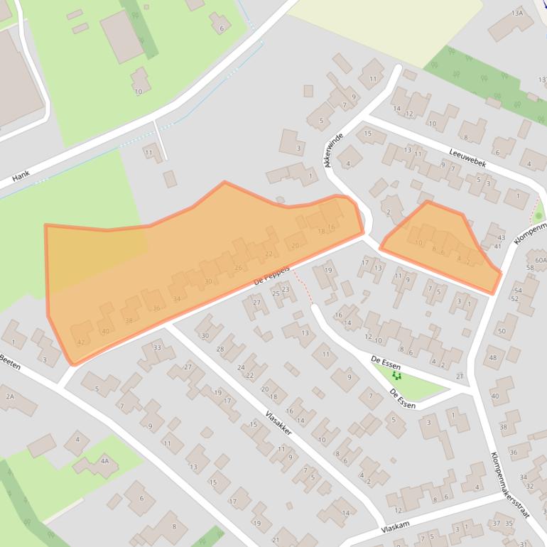 Kaart van postcodegebied 5446WG.
