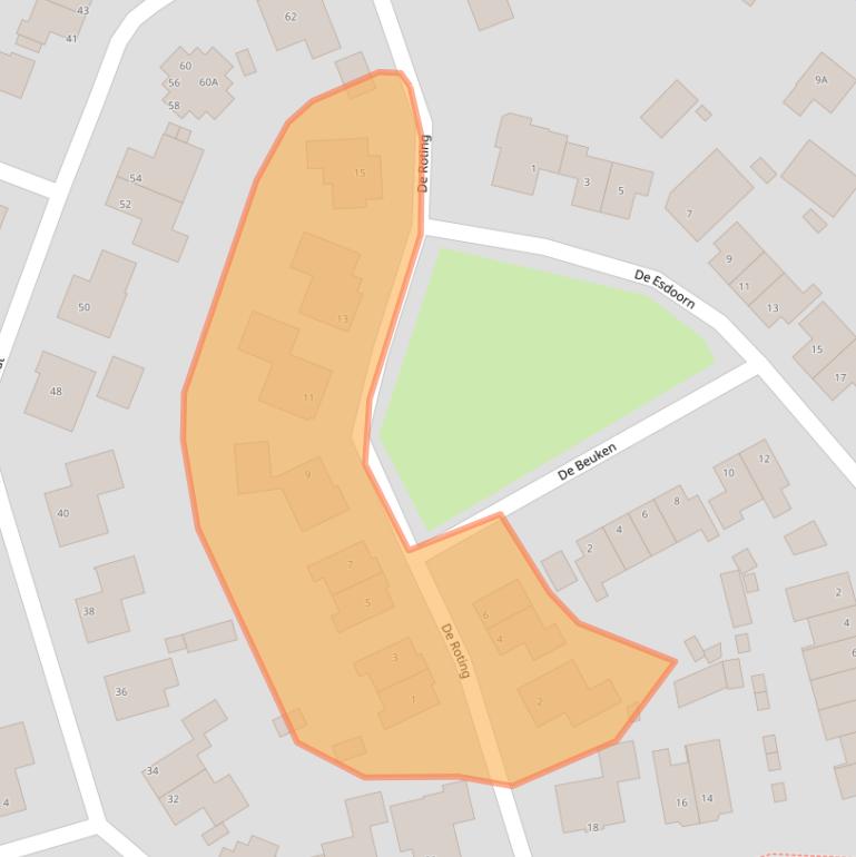 Kaart van postcodegebied 5446WK.