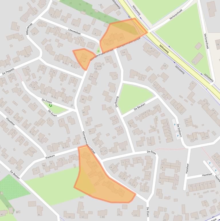 Kaart van postcodegebied 5446WL.
