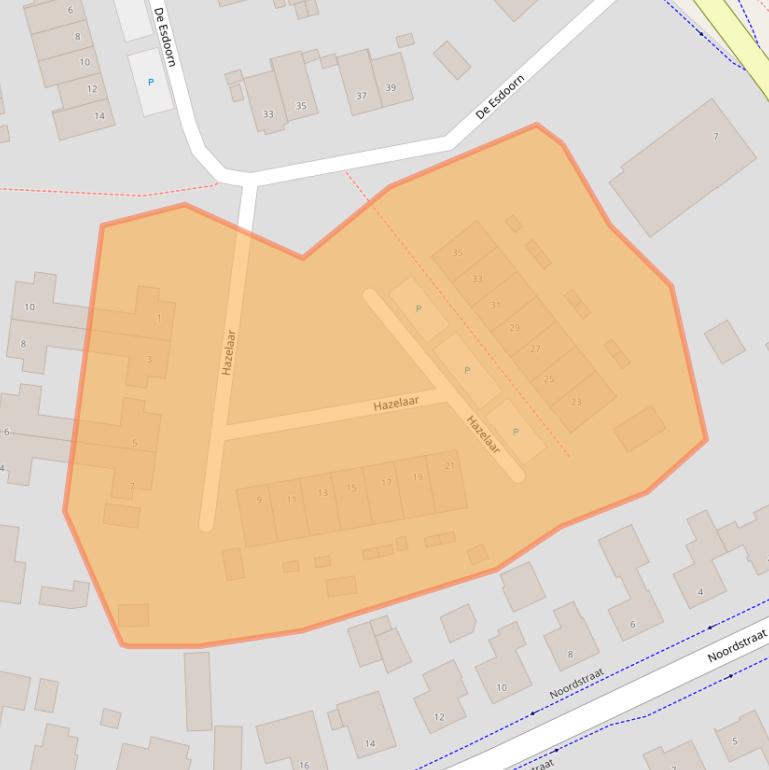 Kaart van postcodegebied 5446WM.