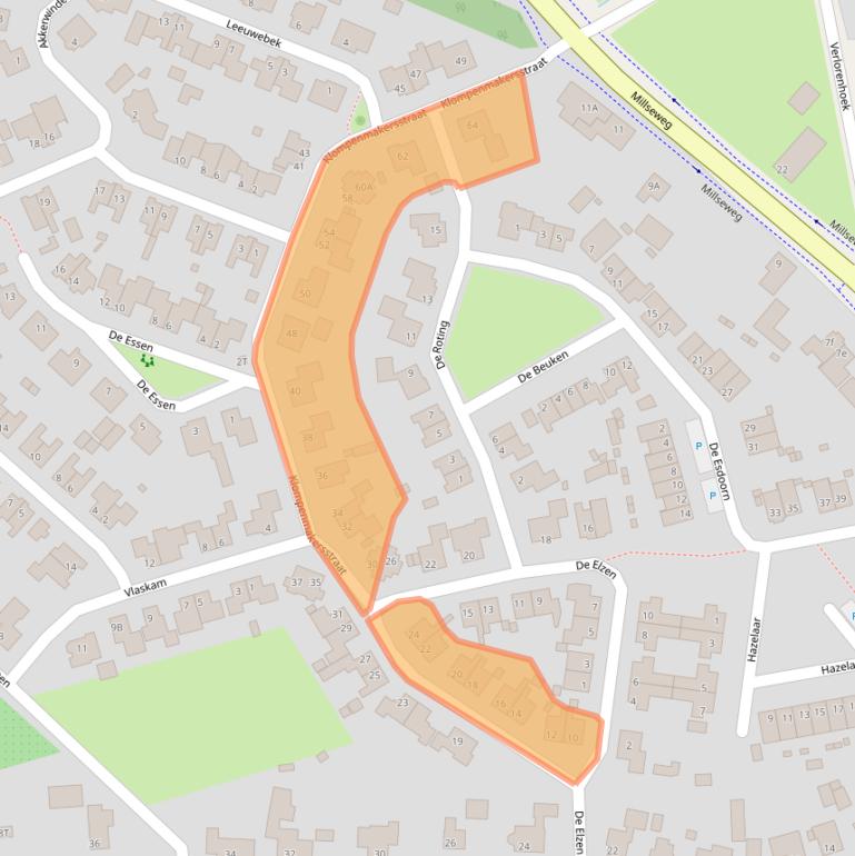 Kaart van postcodegebied 5446WP.