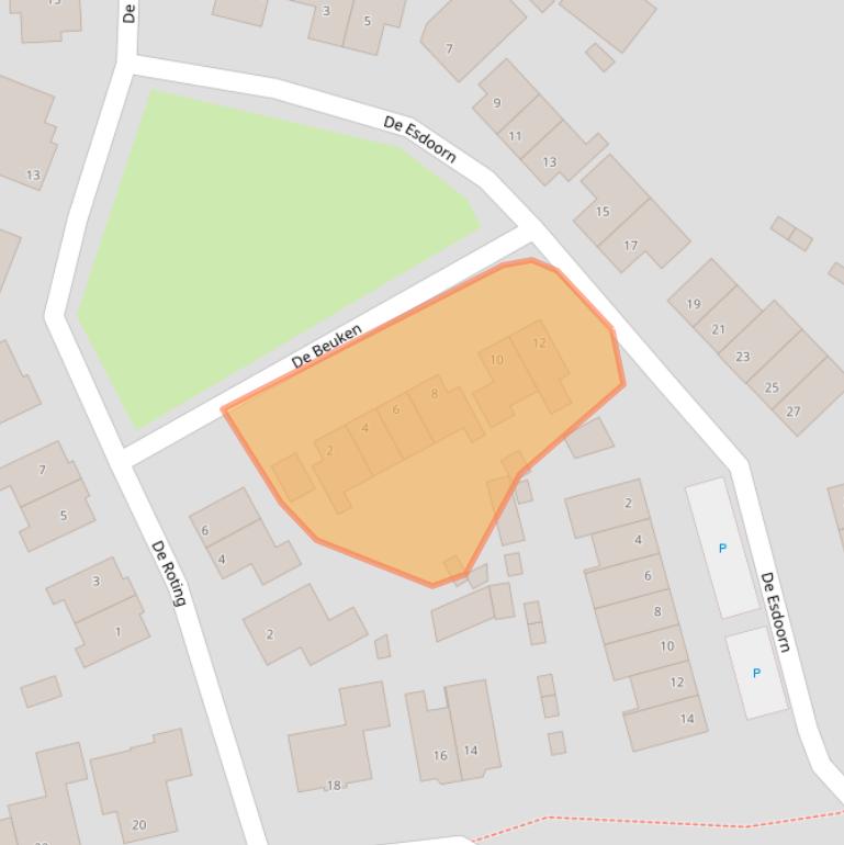 Kaart van postcodegebied 5446WS.