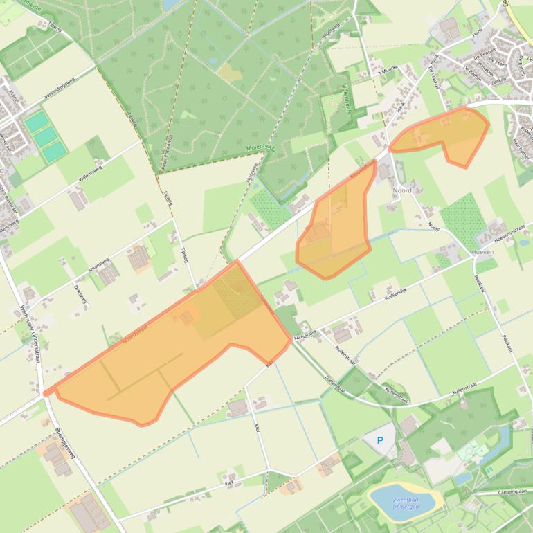 Kaart van postcodegebied 5446XC.