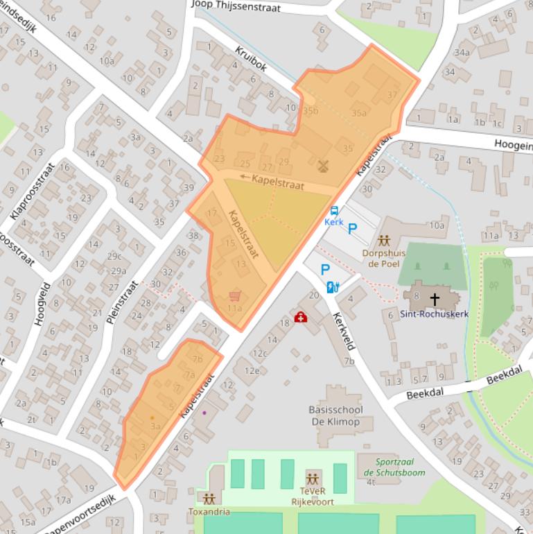 Kaart van postcodegebied 5447AA.