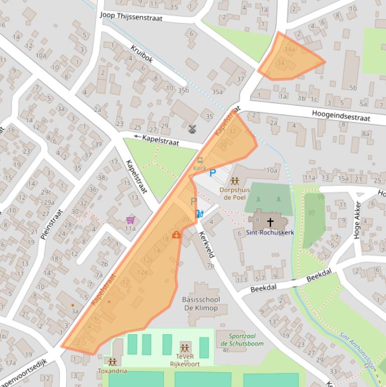 Kaart van postcodegebied 5447AB.