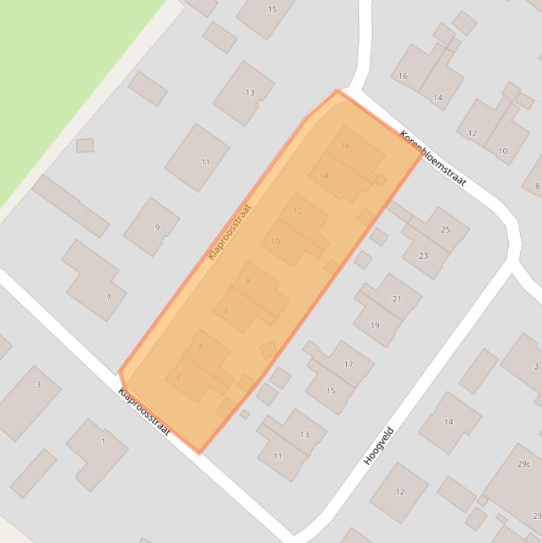 Kaart van postcodegebied 5447AL.