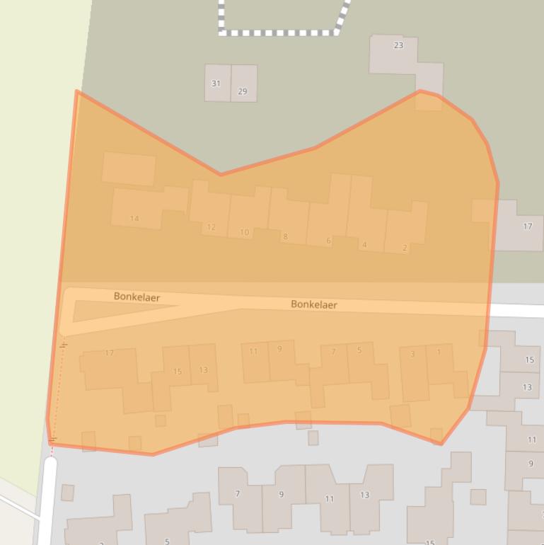 Kaart van postcodegebied 5447BP.