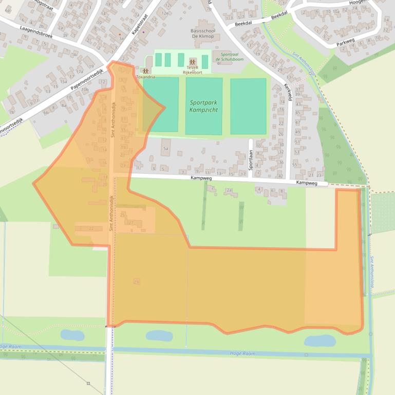 Kaart van postcodegebied 5447NJ.