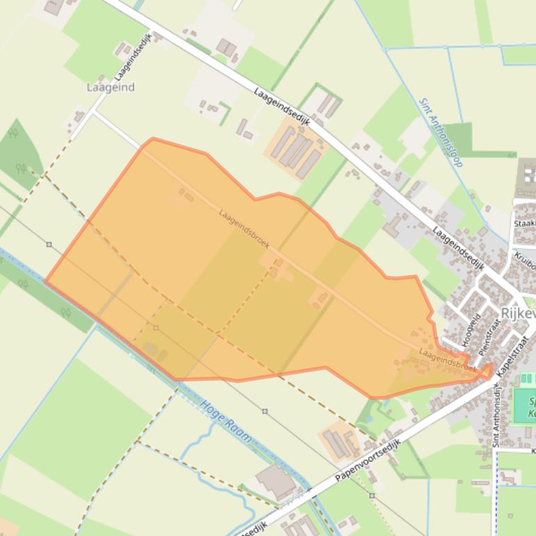 Kaart van postcodegebied 5447NL.