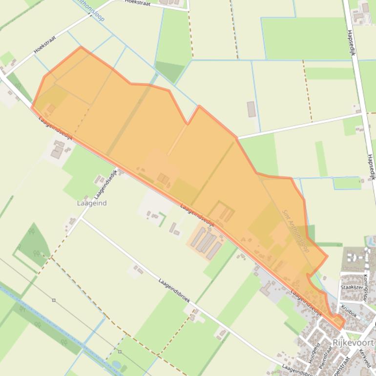 Kaart van postcodegebied 5447PC.