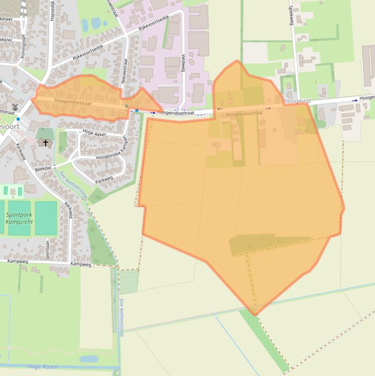 Kaart van postcodegebied 5447PD.