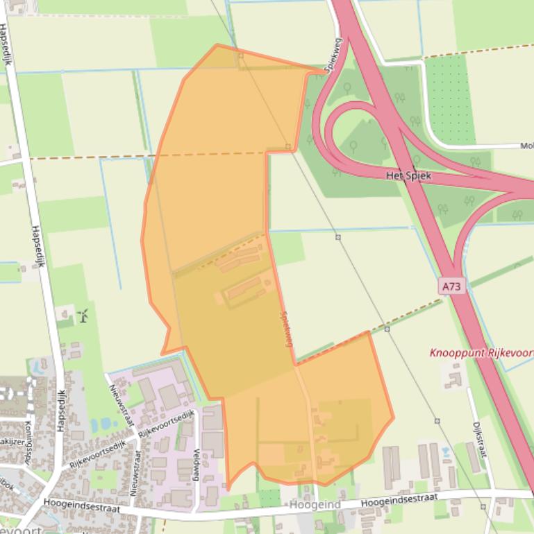 Kaart van postcodegebied 5447PG.