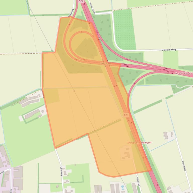 Kaart van postcodegebied 5447PH.