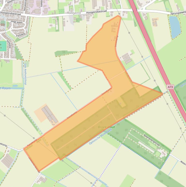 Kaart van postcodegebied 5447PL.