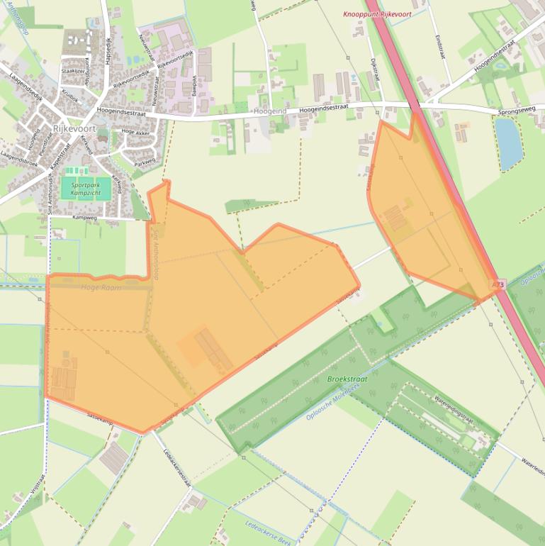 Kaart van postcodegebied 5447PM.