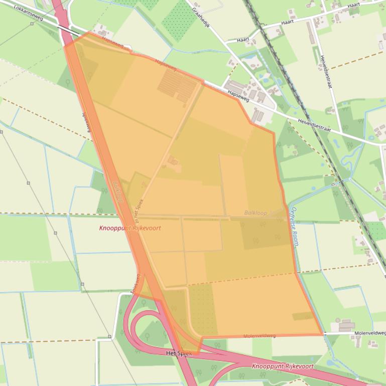 Kaart van postcodegebied 5447PR.