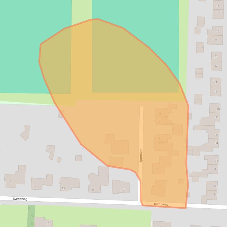 Kaart van postcodegebied 5447PV.