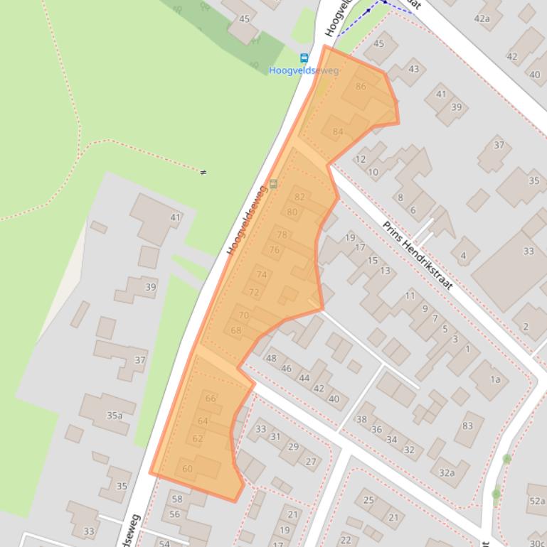Kaart van postcodegebied 5451AC.