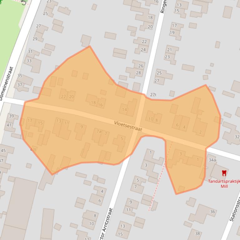 Kaart van postcodegebied 5451AH.