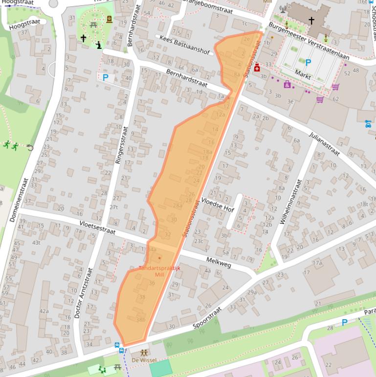 Kaart van postcodegebied 5451AN.