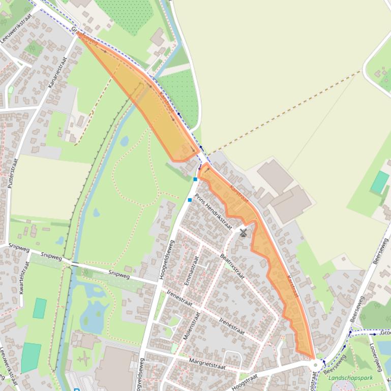 Kaart van postcodegebied 5451AW.