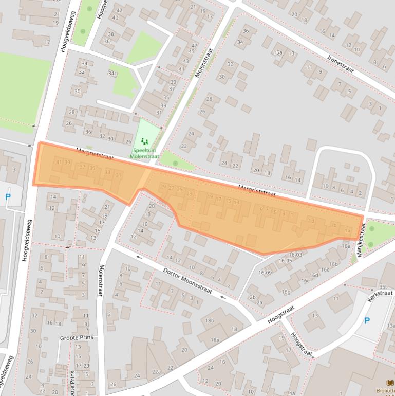 Kaart van postcodegebied 5451BD.