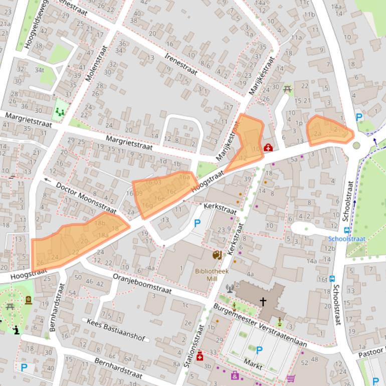 Kaart van postcodegebied 5451BJ.