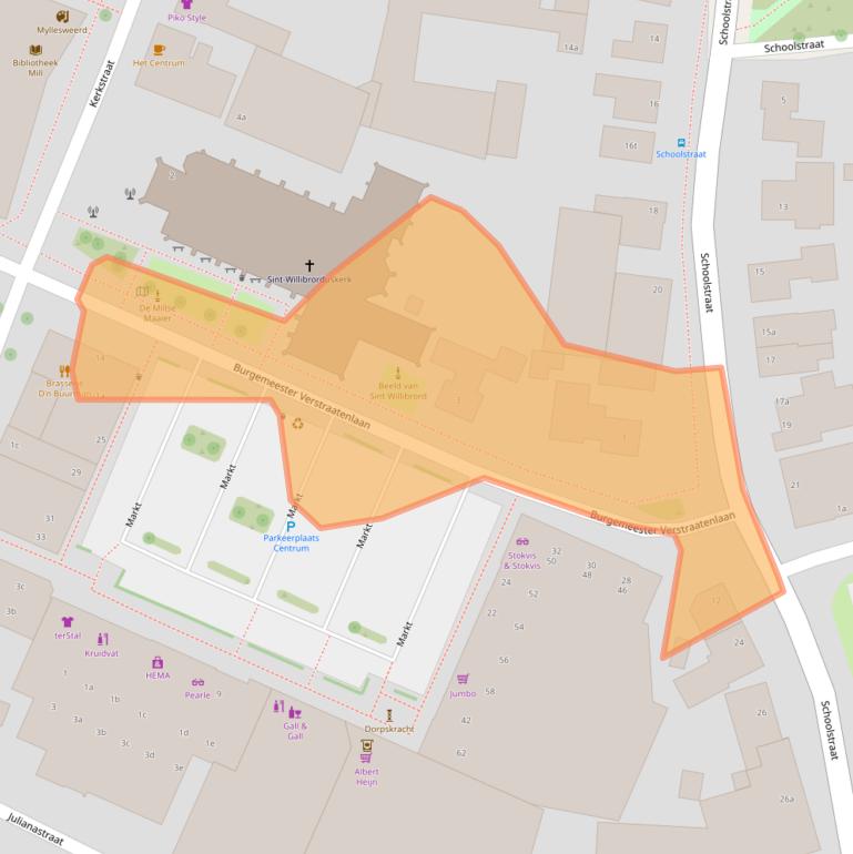 Kaart van postcodegebied 5451BR.