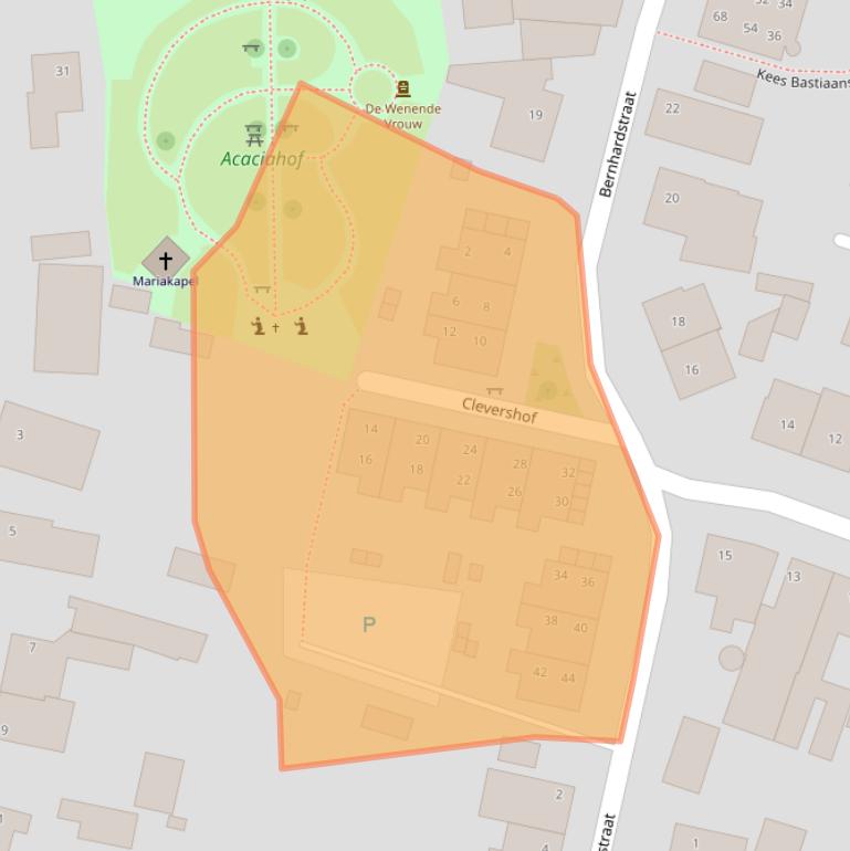 Kaart van postcodegebied 5451BV.