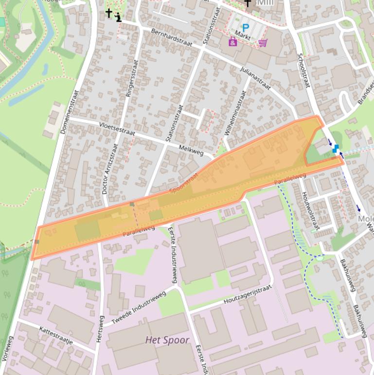 Kaart van postcodegebied 5451GA.