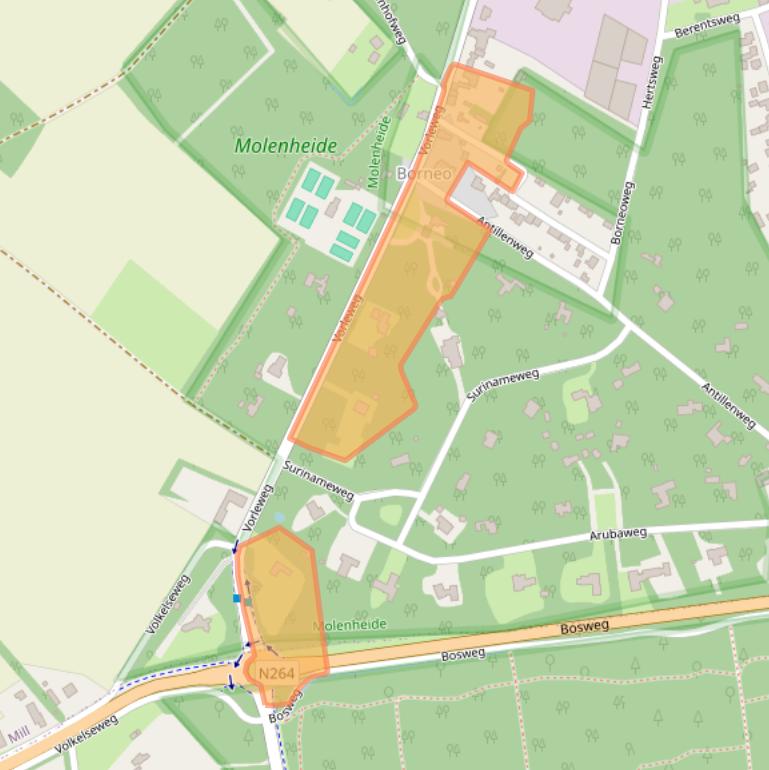 Kaart van postcodegebied 5451GD.