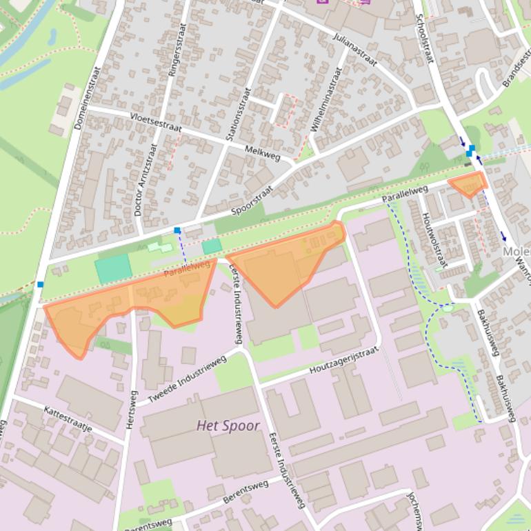 Kaart van postcodegebied 5451GW.