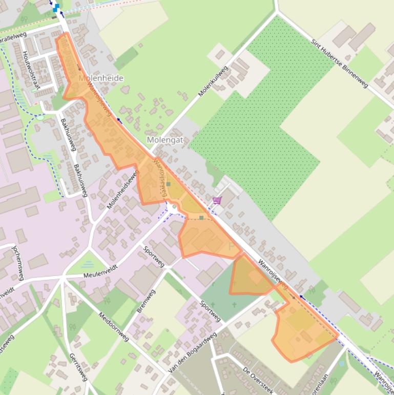 Kaart van postcodegebied 5451HA.