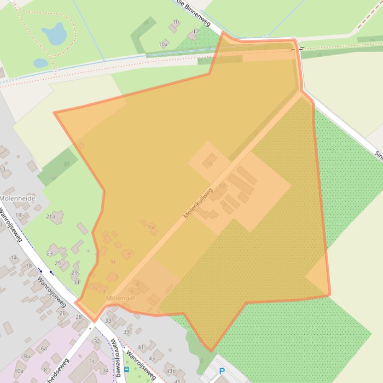 Kaart van postcodegebied 5451HB.