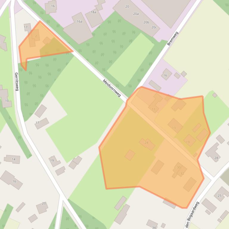 Kaart van postcodegebied 5451HG.