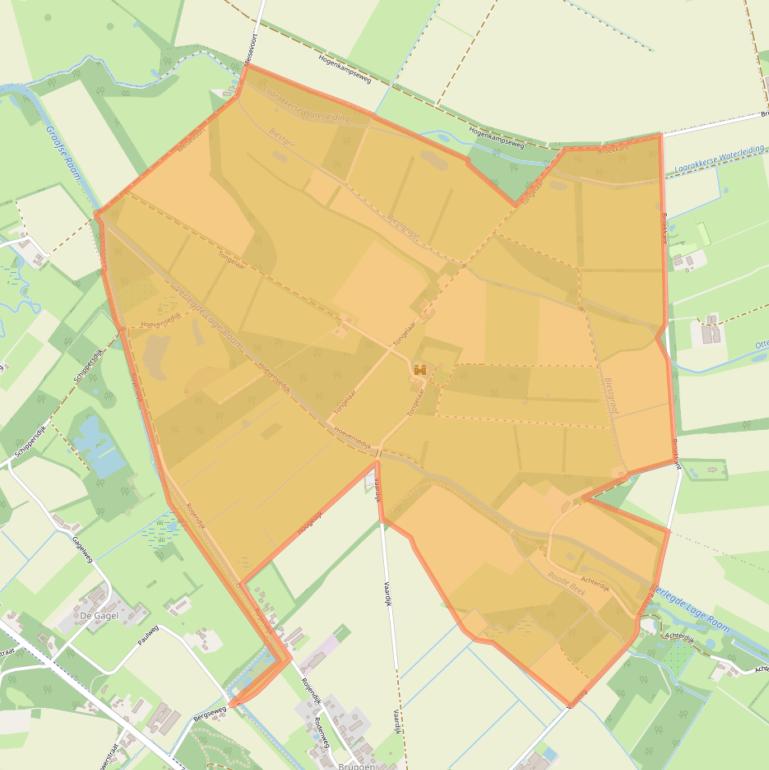 Kaart van postcodegebied 5451HS.