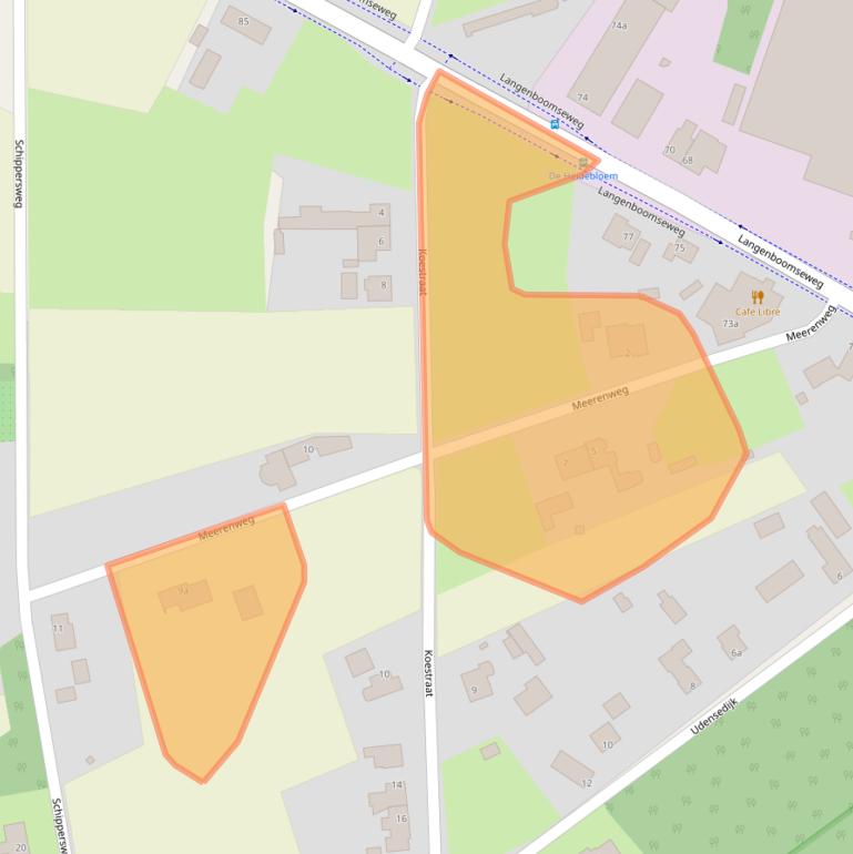 Kaart van postcodegebied 5451JC.
