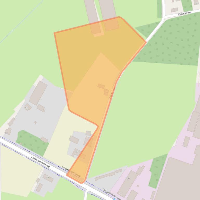 Kaart van postcodegebied 5451JE.