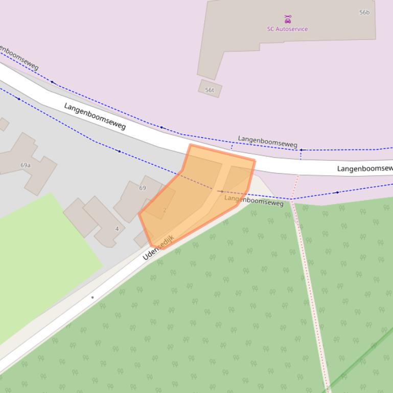 Kaart van postcodegebied 5451JP.