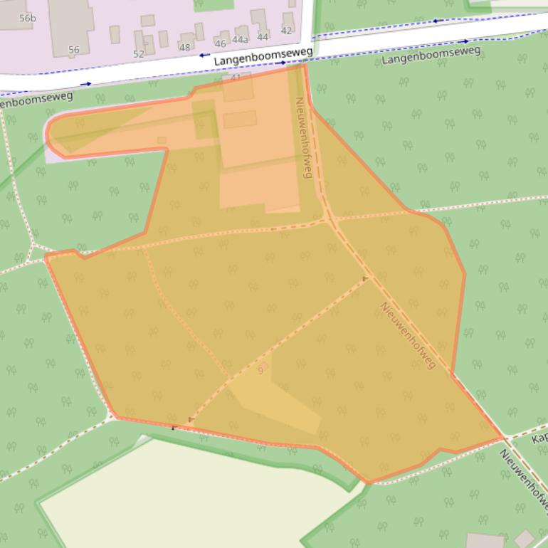 Kaart van postcodegebied 5451JT.