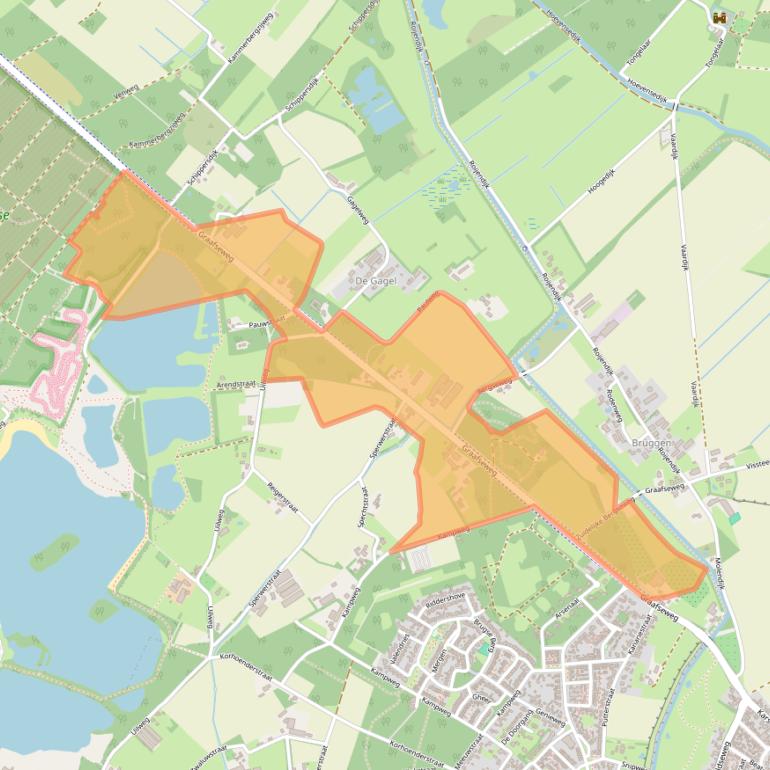 Kaart van postcodegebied 5451NA.