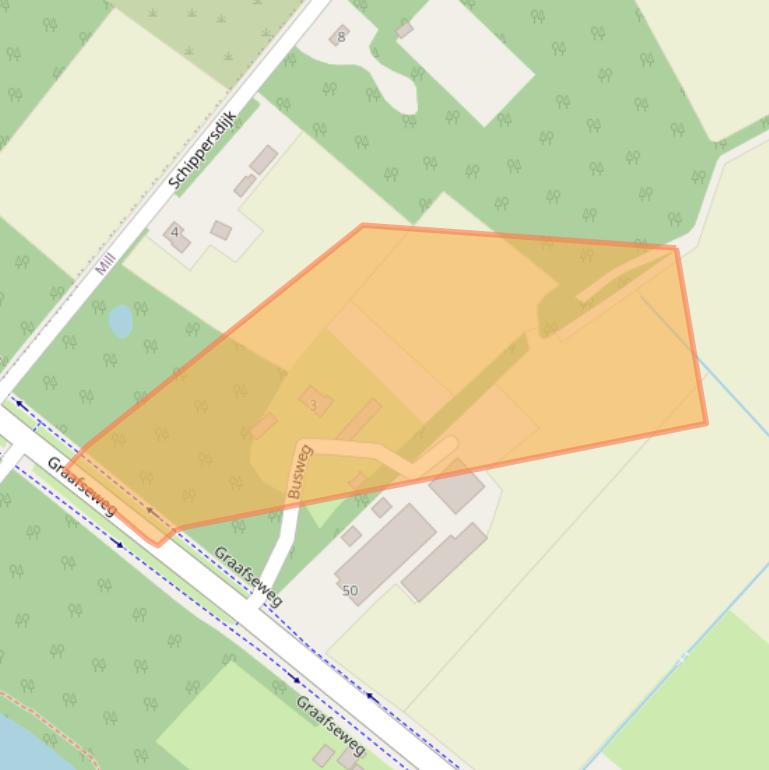 Kaart van postcodegebied 5451NB.