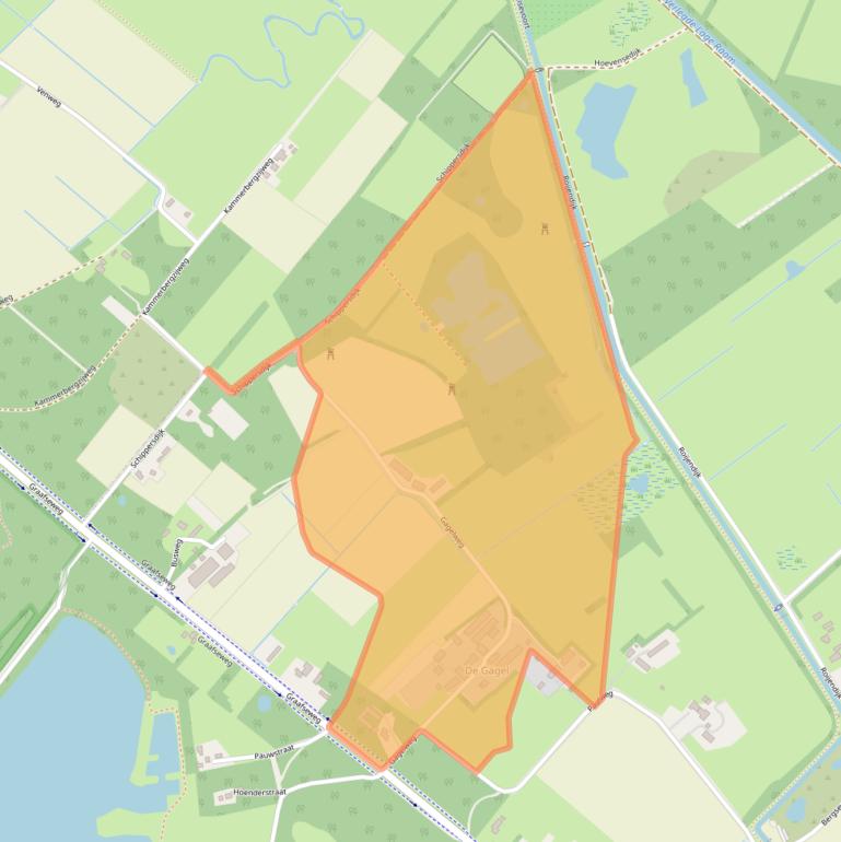 Kaart van postcodegebied 5451NE.